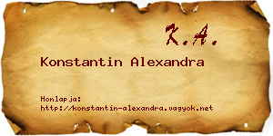 Konstantin Alexandra névjegykártya